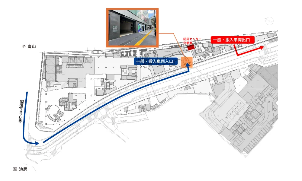 Vehicle loading and unloading route