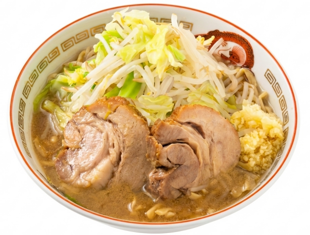 2025年12月24日「豚山」オープン! 力強いスープに甘みのある醤油ダレ。 トロトロ豚と山盛り野菜。 “わしわし”と食べ応え抜群の麺をどうぞ!